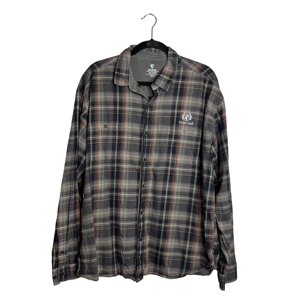 KÜHL Mens Long Sleeve Plaid Shirt Size XXL Cotton Tencel Hiking Outdoors‎